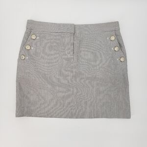 J. Crew Factory Seersucker Striped Cotton Mini Skirt